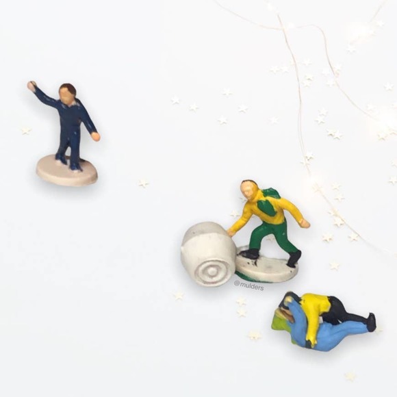 Vintage Painted Miniatures Minis Tiny Hikers Men Figurines for Crafts & Models - Picture 1 of 7